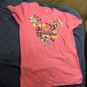Walt Disney World Park Ear Hat Headband Collage Mickey Mouse Adult T-shirt L